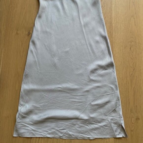 Y2K BCBG Max Azria Red Label Silver Slip Dress Size Small - Picture 6 of 6